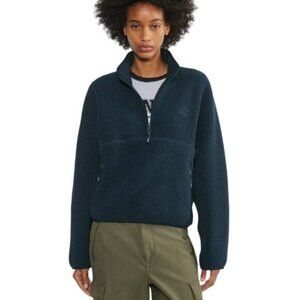 Aritzia DARK GREY TNA Half-Zip Fleece Sweatshirt